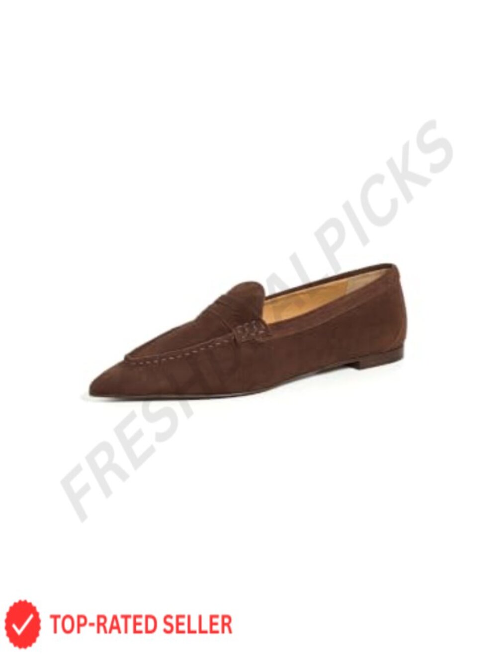 Pointed Toe Suede Loafers Flat Slip-On Business Casual Shoes